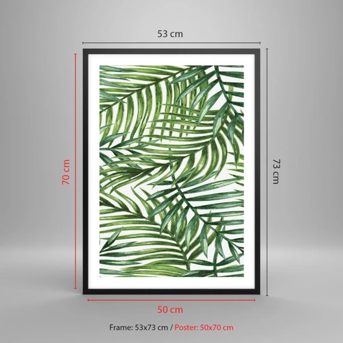 Poster in einem schwarzem Rahmen - Unter dem grünen Baldachin - 50x70 cm