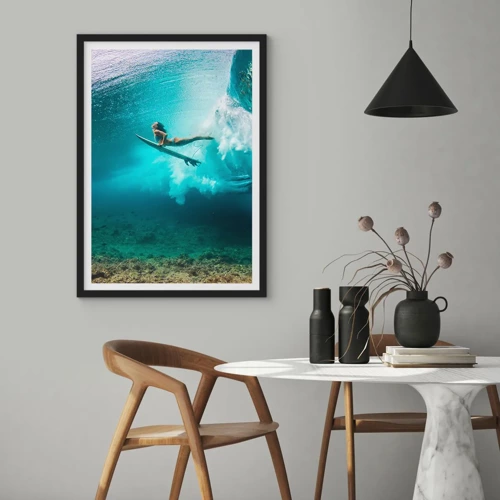 Poster in einem schwarzem Rahmen - Unterwasserwelt - 40x50 cm
