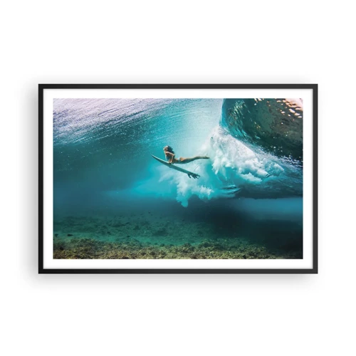 Poster in einem schwarzem Rahmen - Unterwasserwelt - 91x61 cm