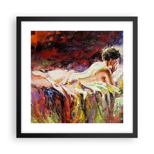 Poster in einem schwarzem Rahmen - Venus in Gedanken - 40x40 cm