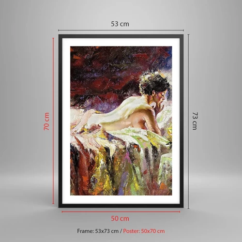 Poster in einem schwarzem Rahmen - Venus in Gedanken - 50x70 cm