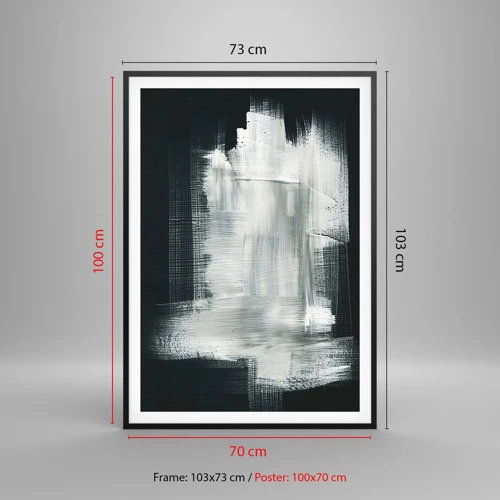 Poster in einem schwarzem Rahmen - Vertikal und horizontal gewebt - 70x100 cm
