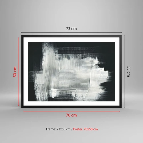 Poster in einem schwarzem Rahmen - Vertikal und horizontal gewebt - 70x50 cm
