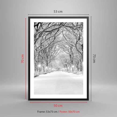 Poster in einem schwarzem Rahmen - Vier Jahreszeiten - Winter - 50x70 cm