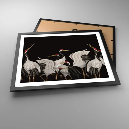 Poster in einem schwarzem Rahmen - Vogelsachen - 50x40 cm