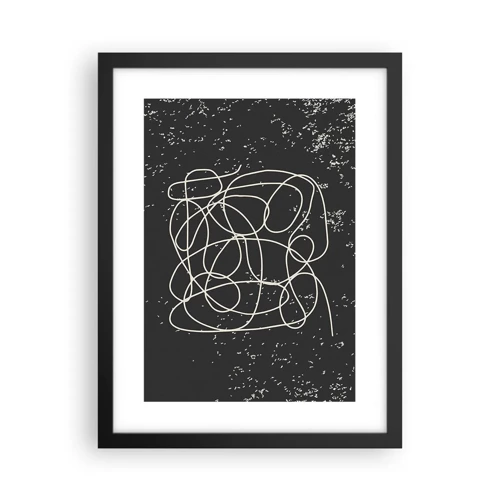 Poster in einem schwarzem Rahmen - Wandernde, umherschweifende Gedanken - 30x40 cm