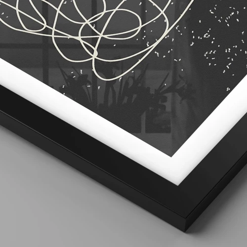 Poster in einem schwarzem Rahmen - Wandernde, umherschweifende Gedanken - 40x30 cm