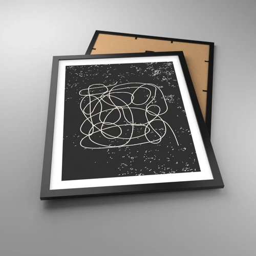 Poster in einem schwarzem Rahmen - Wandernde, umherschweifende Gedanken - 40x50 cm