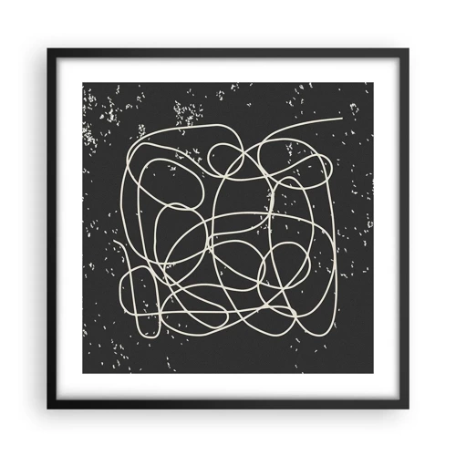 Poster in einem schwarzem Rahmen - Wandernde, umherschweifende Gedanken - 50x50 cm