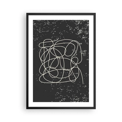 Poster in einem schwarzem Rahmen - Wandernde, umherschweifende Gedanken - 50x70 cm