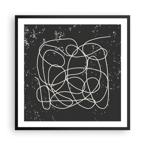 Poster in einem schwarzem Rahmen - Wandernde, umherschweifende Gedanken - 60x60 cm