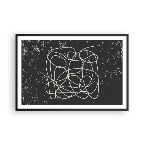 Poster in einem schwarzem Rahmen - Wandernde, umherschweifende Gedanken - 91x61 cm