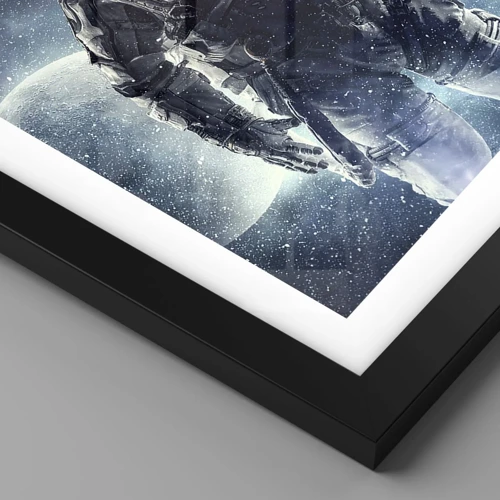 Poster in einem schwarzem Rahmen - Weltraumabenteuer - 100x70 cm
