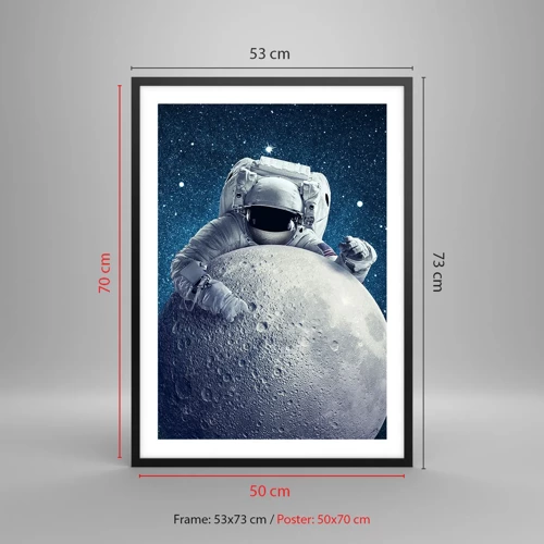 Poster in einem schwarzem Rahmen - Weltraumjoker - 50x70 cm