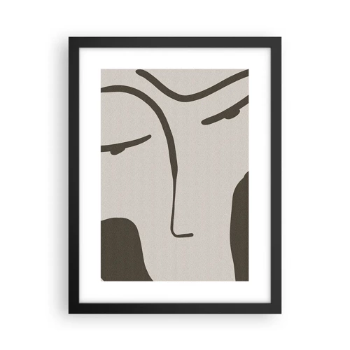 Poster in einem schwarzem Rahmen - Wie ein Modigliani-Gemälde - 30x40 cm