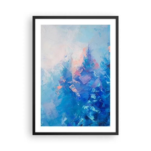 Poster in einem schwarzem Rahmen - Winter-Abstraktion - 50x70 cm