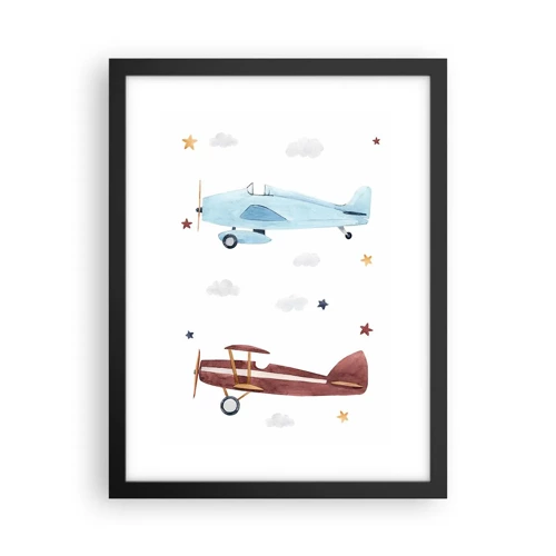 Poster in einem schwarzem Rahmen - Wir warten, Herr Pilot! - 30x40 cm