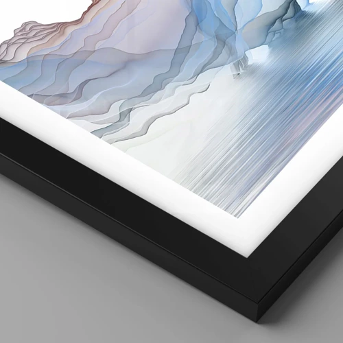 Poster in einem schwarzem Rahmen - Zu den Kristallbergen - 50x40 cm