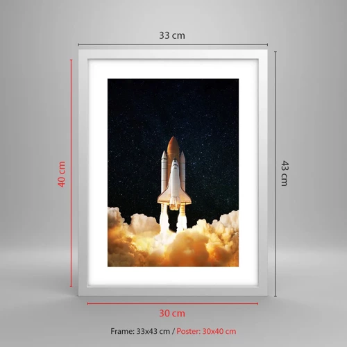 Poster in einem weißen Rahmen - Ad Astra! - 30x40 cm