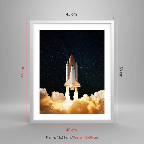 Poster in einem weißen Rahmen - Ad Astra! - 40x50 cm