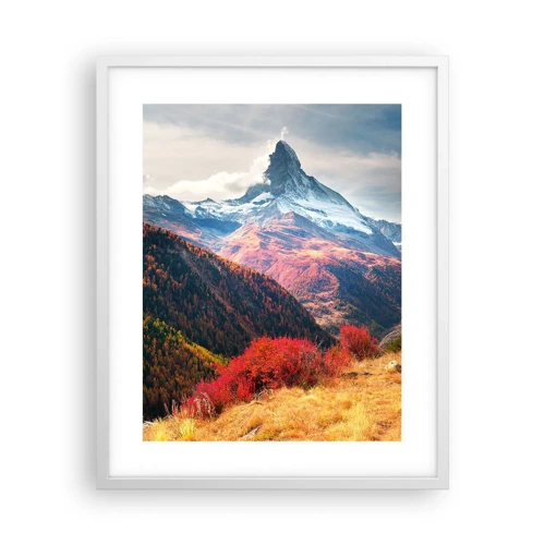 Poster in einem weißen Rahmen - Alpenherbst - 40x50 cm