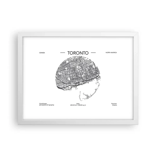 Poster in einem weißen Rahmen - Anatomie von Toronto - 40x30 cm