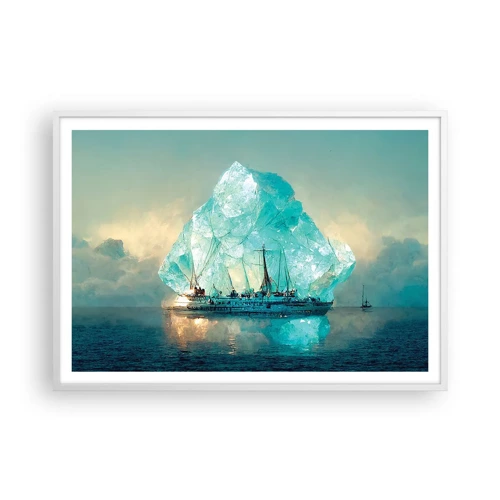 Poster in einem weißen Rahmen - Arktischer Diamant - 100x70 cm