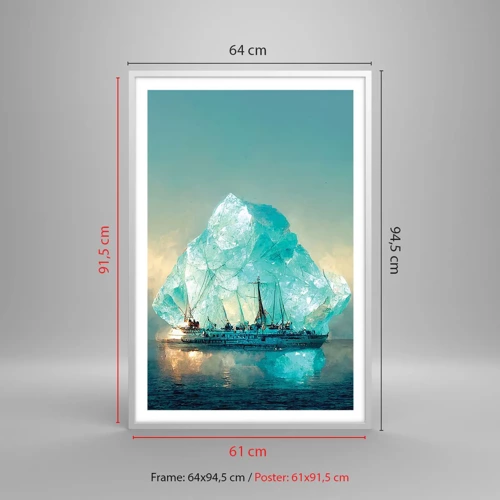 Poster in einem weißen Rahmen - Arktischer Diamant - 61x91 cm
