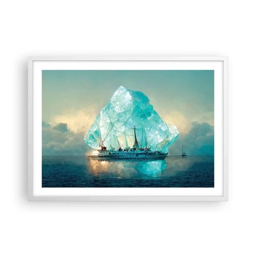 Poster in einem weißen Rahmen - Arktischer Diamant - 70x50 cm