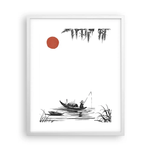 Poster in einem weißen Rahmen - Asiatischer Nachmittag - 40x50 cm