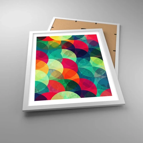 Poster in einem weißen Rahmen - Aufstieg zum Regenbogen - 40x50 cm