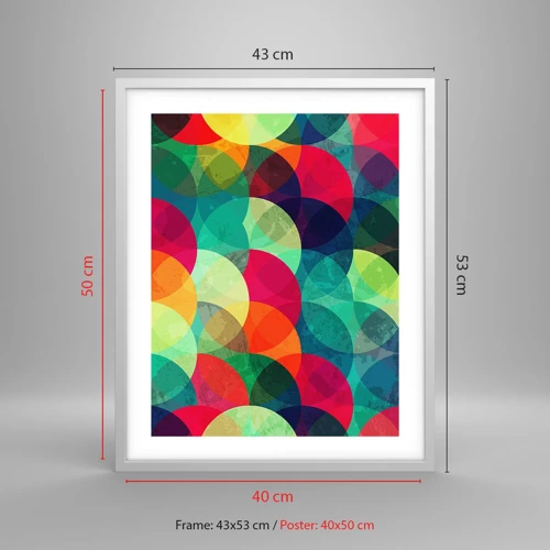 Poster in einem weißen Rahmen - Aufstieg zum Regenbogen - 40x50 cm