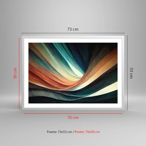 Poster in einem weißen Rahmen - Aus Farben gewebt - 70x50 cm
