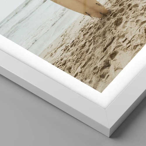Poster in einem weißen Rahmen - Aus Liebe zu Wellen - 50x70 cm