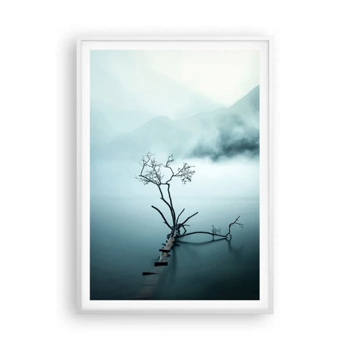 Poster in einem weißen Rahmen - Aus Wasser und Nebel - 70x100 cm