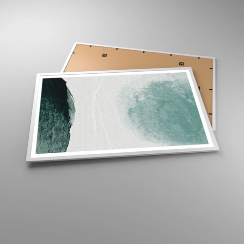 Poster in einem weißen Rahmen - Begegnung mit Nebel - 91x61 cm
