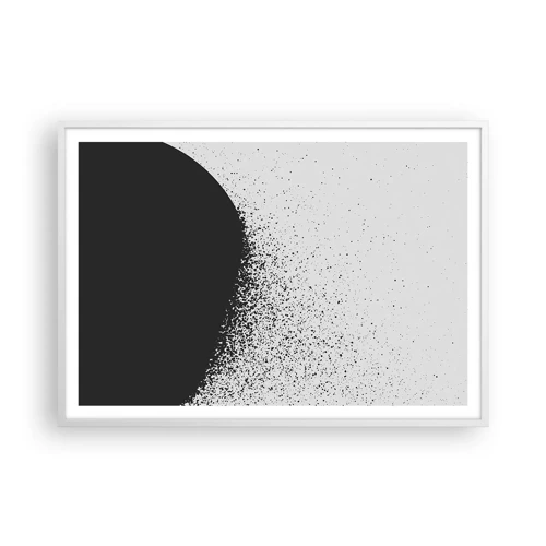 Poster in einem weißen Rahmen - Bewegung von Molekülen - 100x70 cm