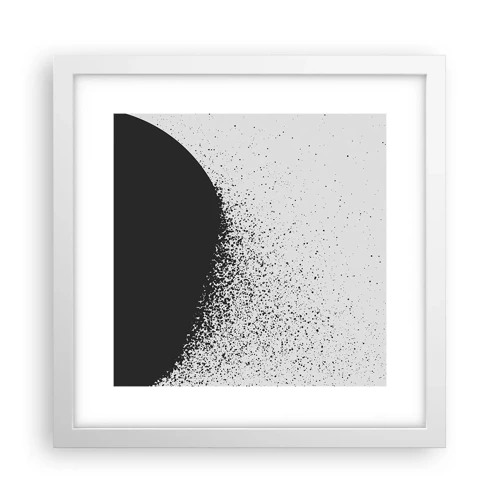 Poster in einem weißen Rahmen - Bewegung von Molekülen - 30x30 cm