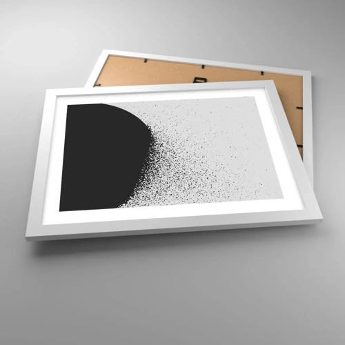 Poster in einem weißen Rahmen - Bewegung von Molekülen - 40x30 cm