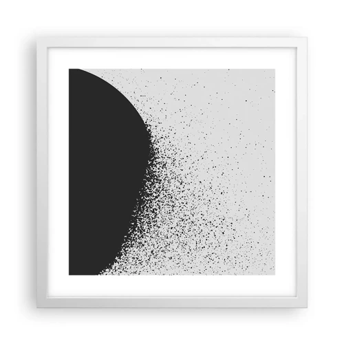 Poster in einem weißen Rahmen - Bewegung von Molekülen - 40x40 cm