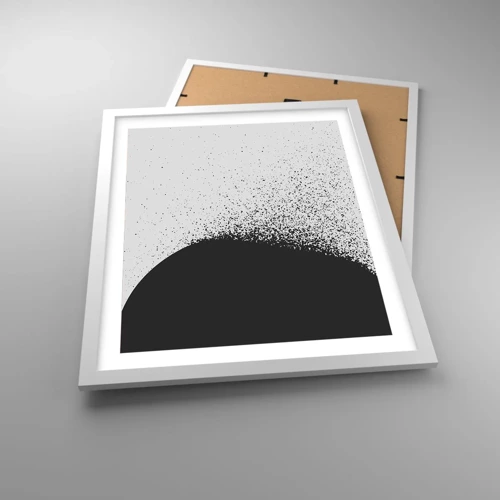 Poster in einem weißen Rahmen - Bewegung von Molekülen - 40x50 cm