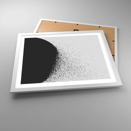 Poster in einem weißen Rahmen - Bewegung von Molekülen - 50x40 cm