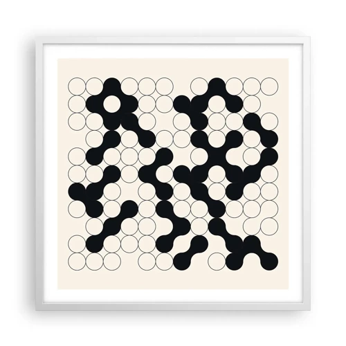 Poster in einem weißen Rahmen - Chinesisches Spiel – Variation - 60x60 cm