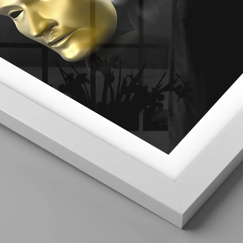 Poster in einem weißen Rahmen - Das Leben ist wie ein Theater - 30x40 cm