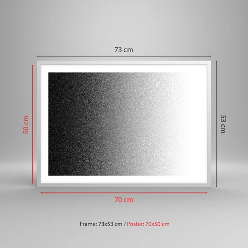 Poster in einem weißen Rahmen - Dem Licht entgegen - 70x50 cm