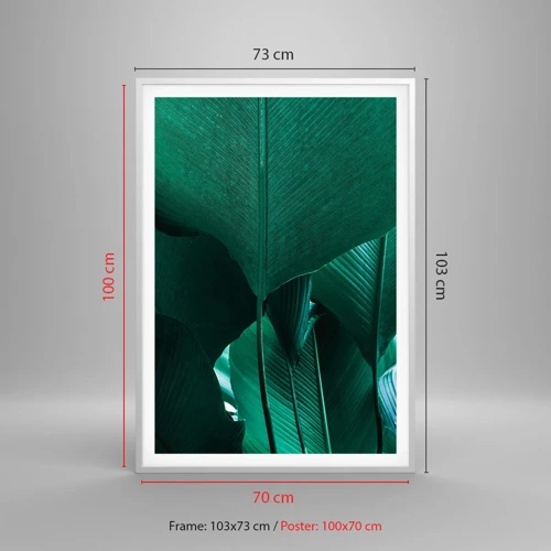 Poster in einem weißen Rahmen - Dem Licht zugewandt - 70x100 cm