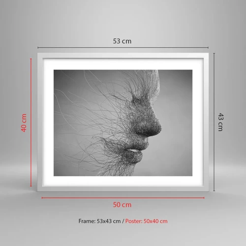Poster in einem weißen Rahmen - Der Geist des Windes - 50x40 cm