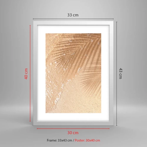 Poster in einem weißen Rahmen - Der Schatten eines heißen Sommers - 30x40 cm