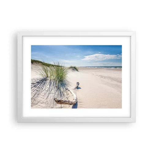 Poster in einem weißen Rahmen - Der schönste Strand? Ostsee-Strand - 40x30 cm