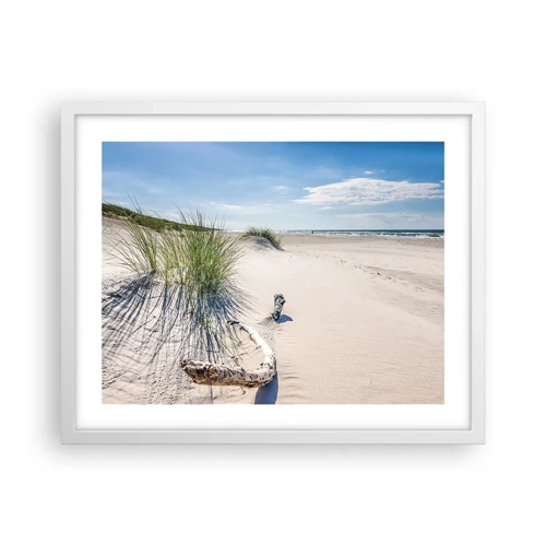 Poster in einem weißen Rahmen - Der schönste Strand? Ostsee-Strand - 50x40 cm